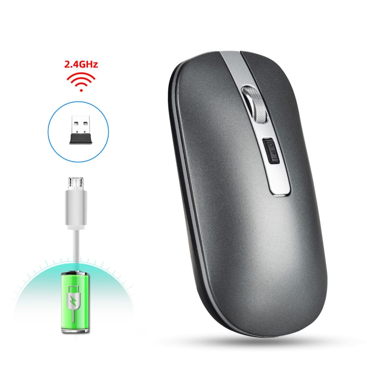 HXSJ M30 Rechargeable Wireless Mouse Metal Wheel Mute 2.4G Office