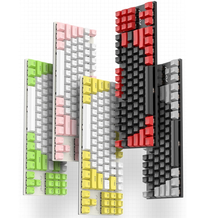 FOREV FV-301 87-keys Blue Axis Mechanical Gaming Keyboard, Cable Length: 1.6m, Black + Grey, Black + Red, White + Pink, White + Green, White + Blue, White + Yellow