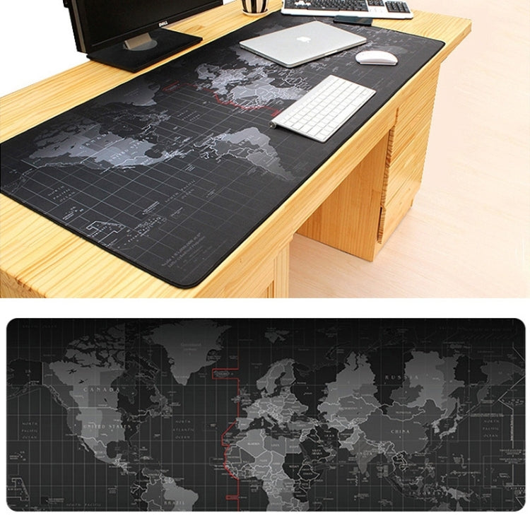 Extended Large Anti-Slip World Map Pattern Soft Rubber Smooth Cloth