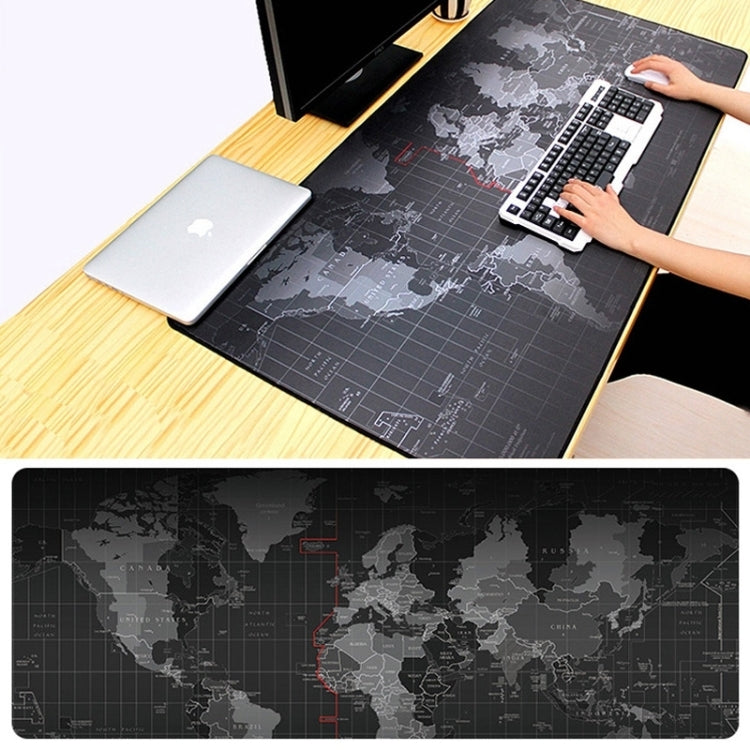 Extended Large Anti-Slip World Map Pattern Soft Rubber Smooth Cloth