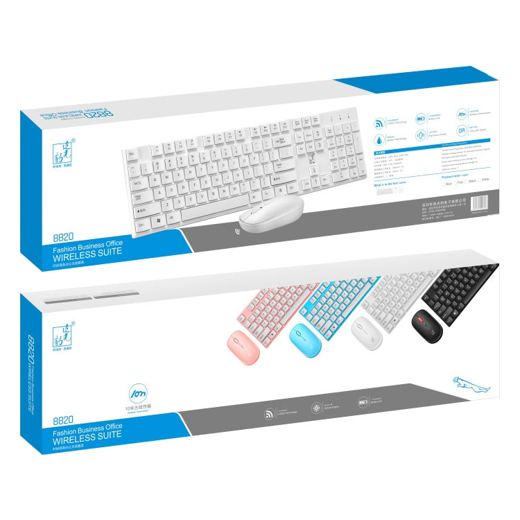 ZGB 8820 Candy Color Wireless Keyboard + Mouse Set, 8820 (Pink), 8820 (Blue), 8820 (White), 8820 (Black)