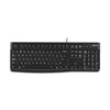 Logitech K120 USB Waterproof Splash Wired Keyboard for Desktop Computers / Laptops, Logitech K120