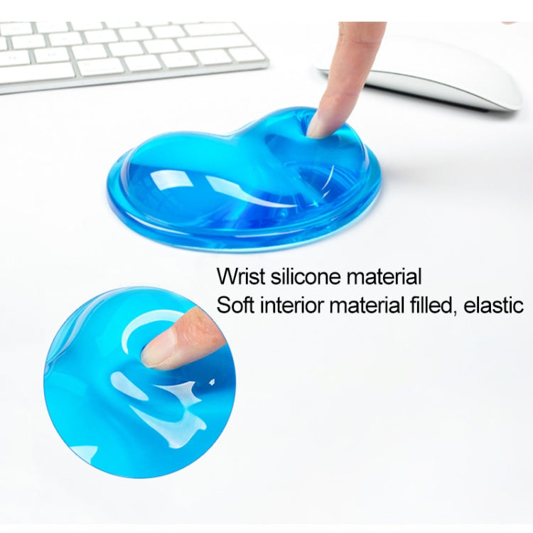 MONTIAN 2 PCS Transparent Silicone Bracer Heart-shaped Mouse Wrist Supporter, Random Color Delivery, Heart-shaped