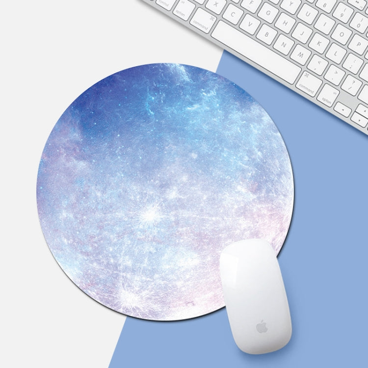 Rainbow Color Mercury Pattern Circular Mouse Pad