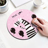 Zebra Pattern Circular Mouse Pad