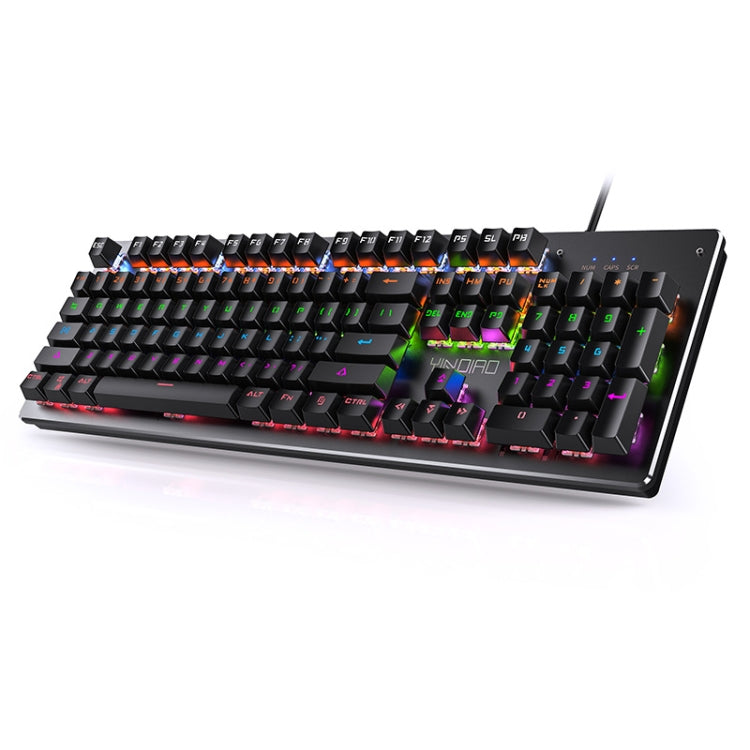 YINDIAO Classic Square Keys Mixed Light USB Mechanical Gaming Wired Keyboard, Black Shaft, Square Keys,Black Shaft (Black)