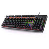 YINDIAO Classic Square Keys Mixed Light USB Mechanical Gaming Wired Keyboard, Black Shaft, Square Keys,Black Shaft (Black)
