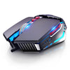 YINDIAO 3200DPI 4-modes Adjustable 7-keys RGB Light Wired Metal Mechanical Hard Core Macro Mouse, Style: Audio Version, Audio Version (Black)