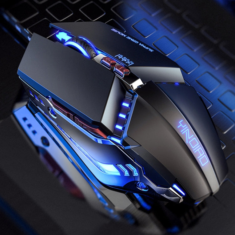 YINDIAO 3200DPI 4-modes Adjustable 7-keys RGB Light Wired Metal