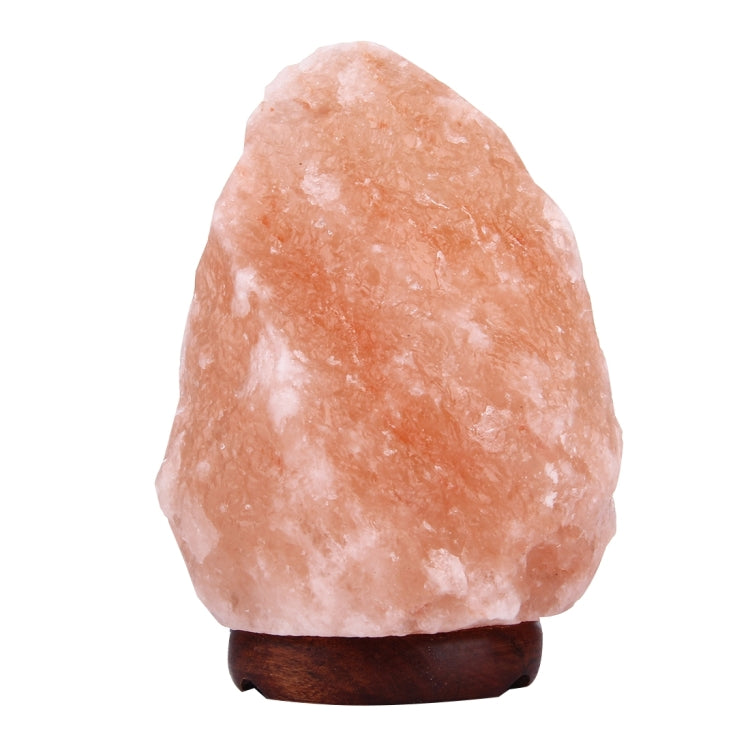 Crystal Rock Healthy Table Desk Lamp Night Light with Wood Base & Bulb & Switch, Medium Size Weight 2-3KG, AC 110V, US Plug, E12 2-3KG Weight