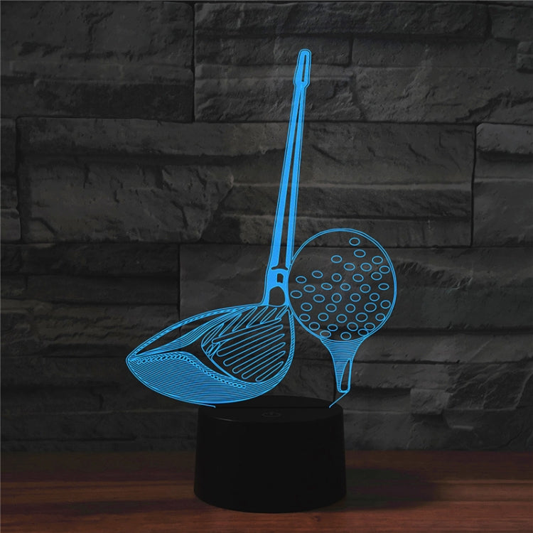 Golf Shape 3D Colorful LED Vision Light Table Lamp, Crack Remote Control Version, Crack Remote Control Version