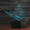 Butterfly Shape 3D Colorful LED Vision Light Table Lamp, USB & Battery Version, USB & Battery Version