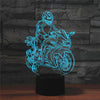 Motorcycle Shape 3D Colorful LED Vision Light Table Lamp, USB Touch Version, USB Touch Version