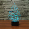 Christmas Tree Shape 3D Colorful LED Vision Light Table Lamp, USB & Battery Version, USB & Battery Version