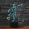 Playing Football Shape 3D Colorful LED Vision Light Table Lamp, Charging Touch Version, Charging Touch Version