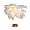 Creative Bedroom Feather Table Lamp Night Light Decorative Light