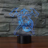Fire Mask Shape 3D Colorful LED Vision Light Table Lamp, Crack Touch Version, Crack Touch Version