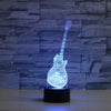 Guitar Shape 3D Colorful LED Vision Light Table Lamp, Crack Remote Control Version, Crack Remote Control Version