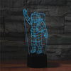 Astronaut Shape 3D Colorful LED Vision Light Table Lamp, Charging Touch Version, Charging Touch Version