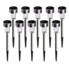 10 PCS Solar Energy Outdoor Lawn Lamp Stainless Steel IP65 Waterproof LED Decorative Garden Light