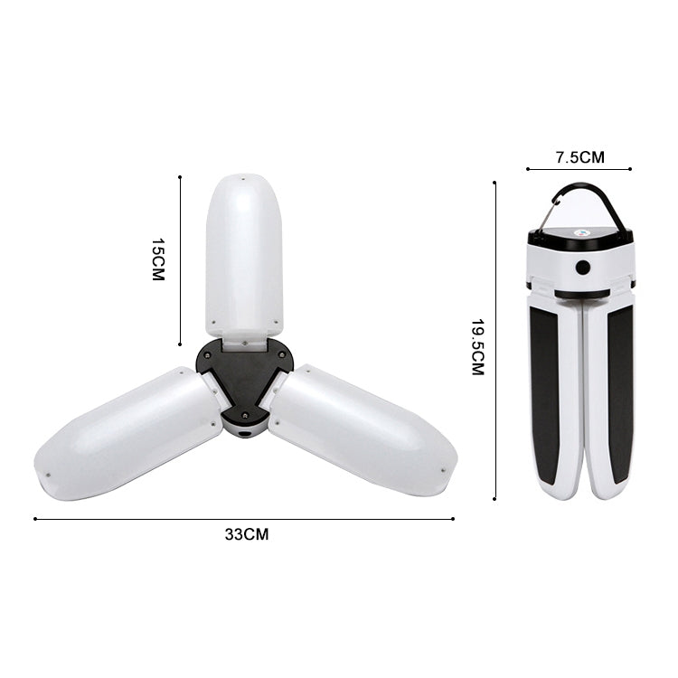 Multifunctional USB Charging 60 LED Trefoil Camping Lamp Outdoor Tent Portable Lamp Flashlight  Emergency Light Bulb Light, Style: Magnet, Style: Magnet