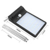 3.8W 48 Two-color LEDs Outdoor Waterproof Solar Wall Light Sensor Garden Light Street Light with Pole, Luminous Flux: 450lm, with Pole