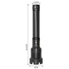 Long Style Micro USB Charging Outdoor Waterproof P90 + COB LED Flashlight, Support Power Display & Telescopic Focusing & 7-level Brightness Adjustment, P90