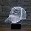 Baseball Cap Shape 3D Colorful LED Vision Light Table Lamp, USB Touch Version, USB Touch Version