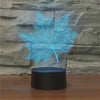Maple Leaf Shape 3D Colorful LED Vision Light Table Lamp, Charging Touch Version, Charging Touch Version