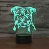 Dog Black Base Creative 3D LED Decorative Night Light, 16 Color Remote Control Version, 16 Color Remote Control Version