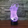 Swimsuit Black Base Creative 3D LED Decorative Night Light, Powered by USB and Battery, Powered by USB and Battery