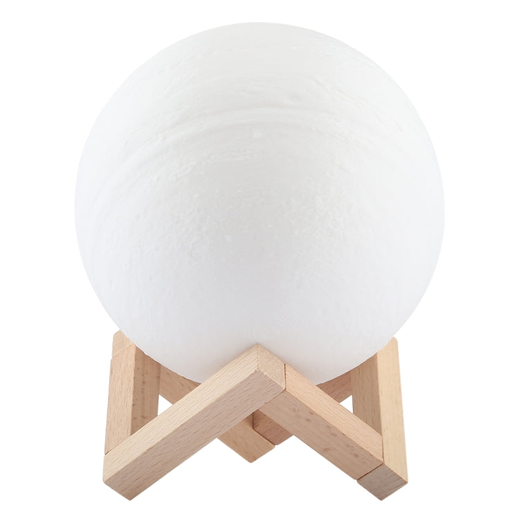 USB Charging 7-Color Changing Energy-saving LED Night Light with Wooden Holder Base, Patted 7-Color(15cm)