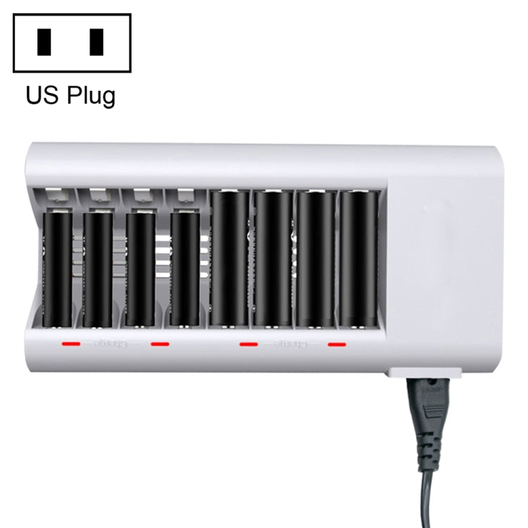 100-240V 8 Slot Battery Charger for AA & AAA Battery