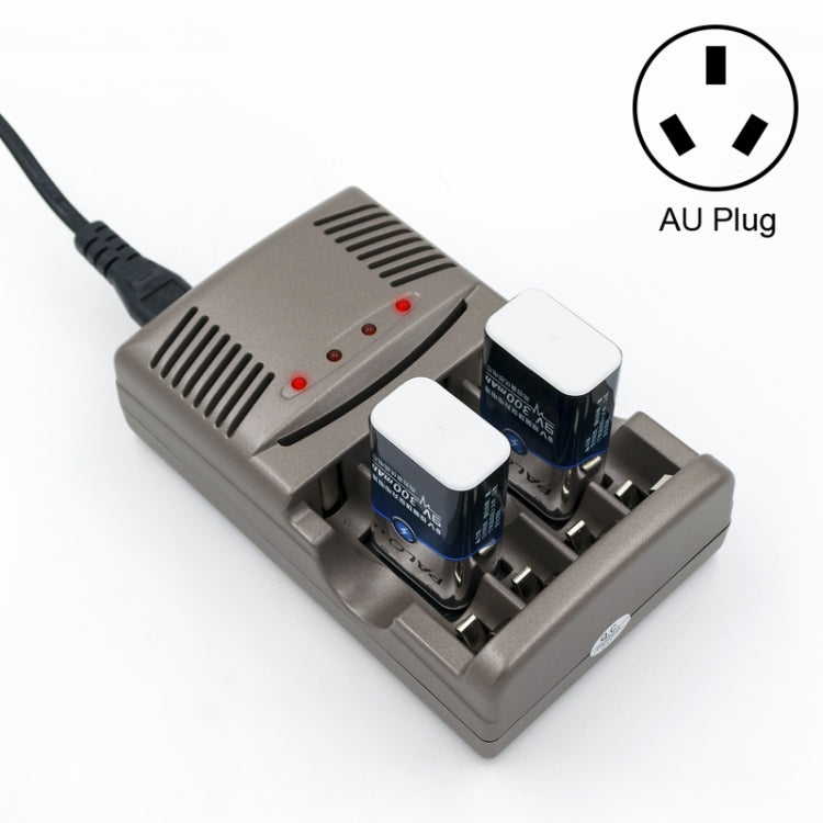 AC 100-240V 4 Slot Battery Charger for AA & AAA & 9V Ni-MH Battery