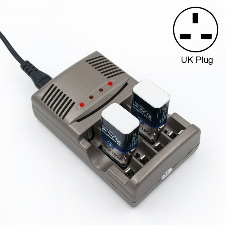 AC 100-240V 4 Slot Battery Charger for AA & AAA & 9V Ni-MH Battery
