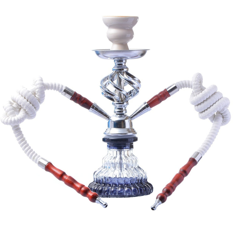 MHQ-1 Double Pipe Hookah Glass Pot Set, MHQ-1