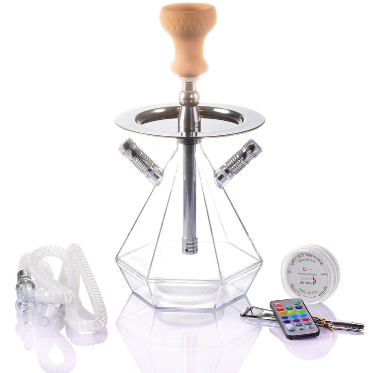 Acrylic Double Pipe Hookah Set, Double Pipe