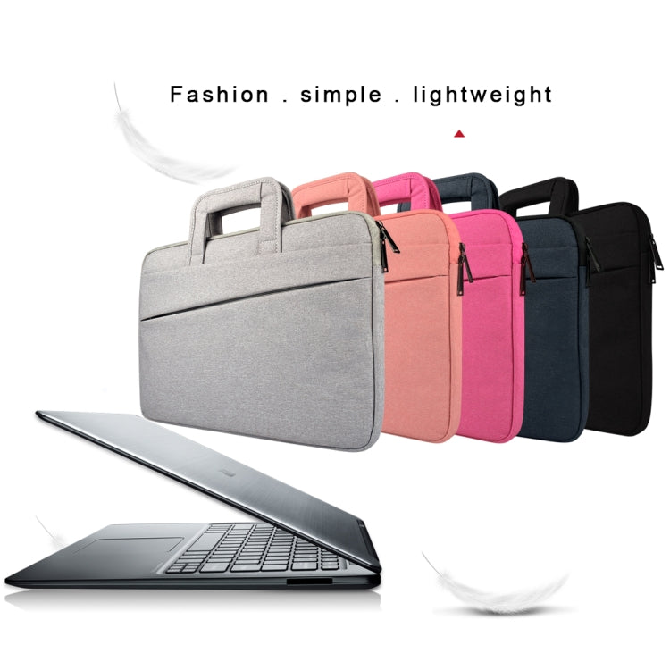 ST03S 15.6 inch Double Side Pockets Wearable Oxford Cloth Soft Handle Portable Laptop Tablet Bag, 15.6 inch Black, 15.6 inch Pink, 15.6 inch Grey, 15.6 inch Deep Space Gray, 15.6 inch Navy Blue