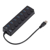 7 Ports USB 3.0 High Speed Multi Hub Expansion with Switch for PC & Laptop, Hub Expansion