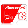 MICRODATA 128GB High Speed U3 Red and White TF(Micro SD) Memory Card, 128GB