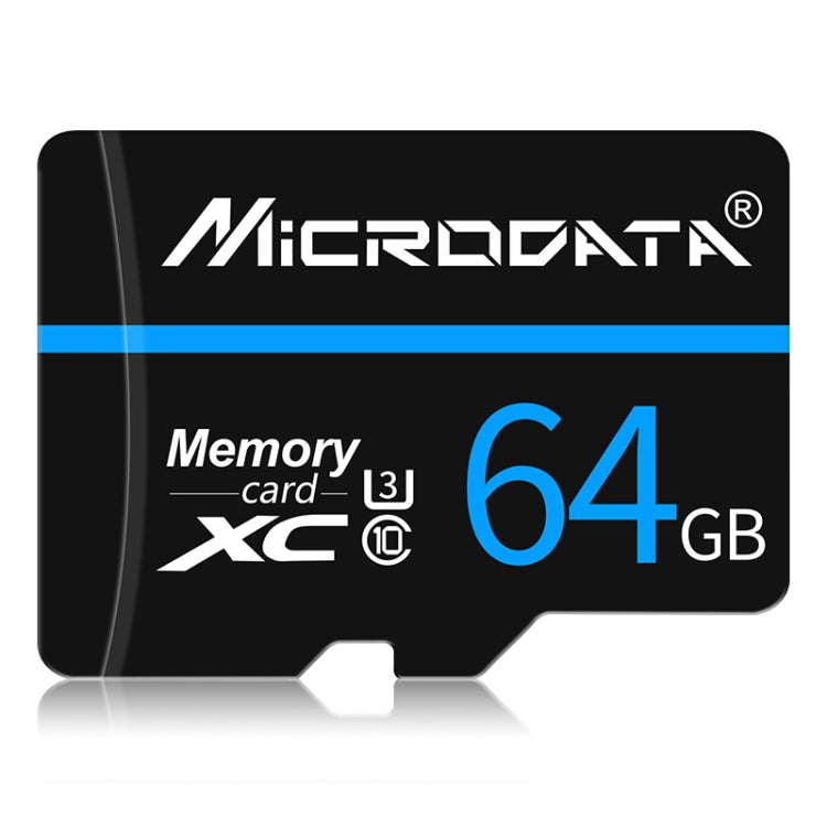 MICRODATA 64GB U3 Blue Line and Black TF(Micro SD) Memory Card, 64GB