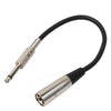 30cm XLR 3-Pin Male to 1/4 inch (6.35mm) XLR Female Plug Stereo Microphone Audio Cord Cable, BK2005KM