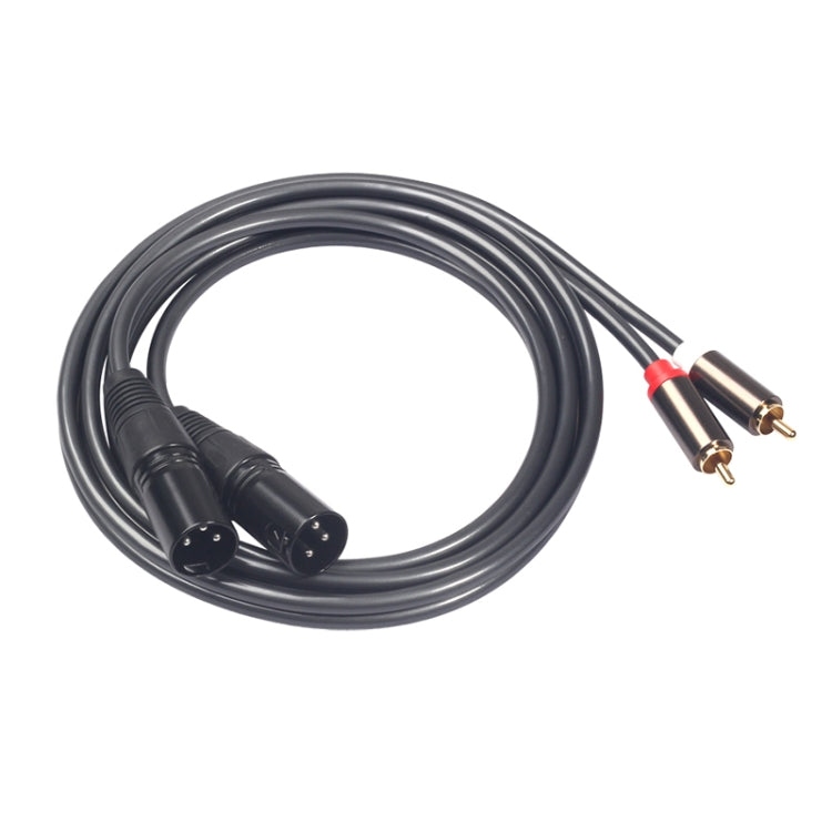 366119-15 2 RCA Male to 2 XLR 3 Pin Male Audio Cable, Length: 1.5m, 366119-15 2 RCA Male to 2 XLR 3 Pin Male
