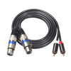 366156-15 2 RCA Male to 2 XLR 3 Pin Female Audio Cable