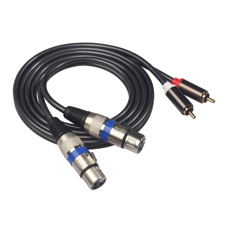 366156-15 2 RCA Male to 2 XLR 3 Pin Female Audio Cable, Length: 1.5m, 366156-15 2 RCA Male to 2 XLR 3 Pin Female
