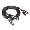 366156-15 2 RCA Male to 2 XLR 3 Pin Female Audio Cable, Length: 1.5m, 366156-15 2 RCA Male to 2 XLR 3 Pin Female