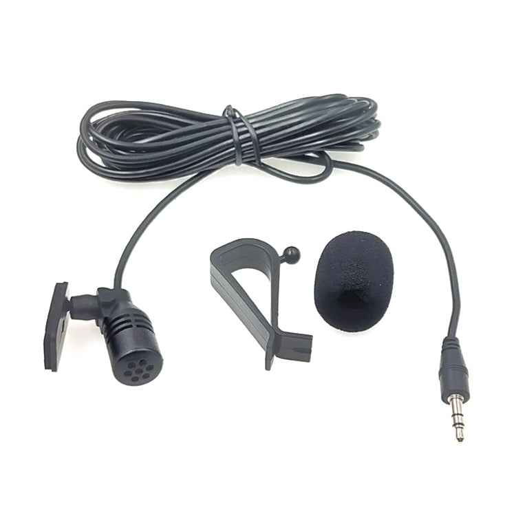 ZJ015MR Stereo 3.5mm Straight Plug Car Navigation DVD External Paste Microphone, Length: 3m, Stereo 3.5mm Straight