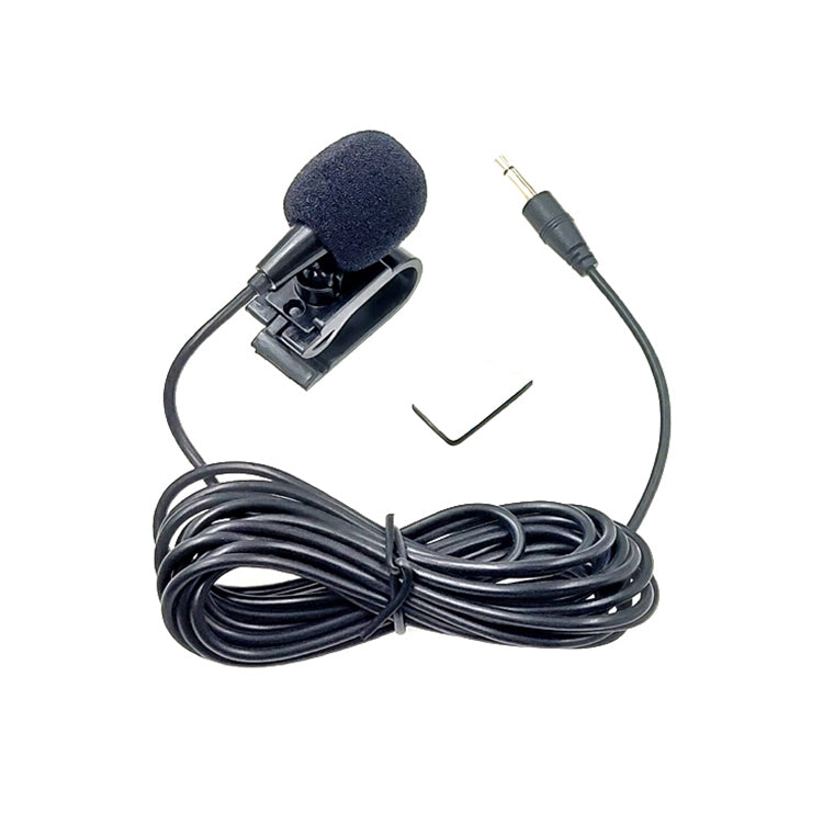 ZJ025MR Stick-on Clip-on Lavalier 3.5mm Jack Mono Microphone for Car