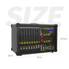 XTUGA PM1202 900W 10 Channel Stage Power Mixer 24Bit Multil-FX Processor Dual 99 DSP Effect DJ Amplifier