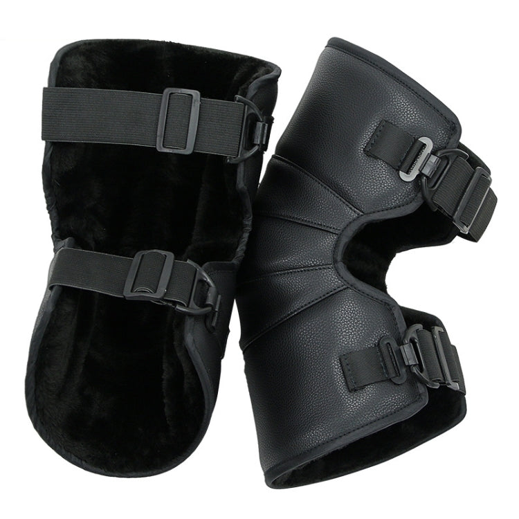 1 Pair Motorcycle Kneepad Windproof Warming Knee Pads Legs Protector Thickening Cold-Proof, Warming Knee Pads, Short